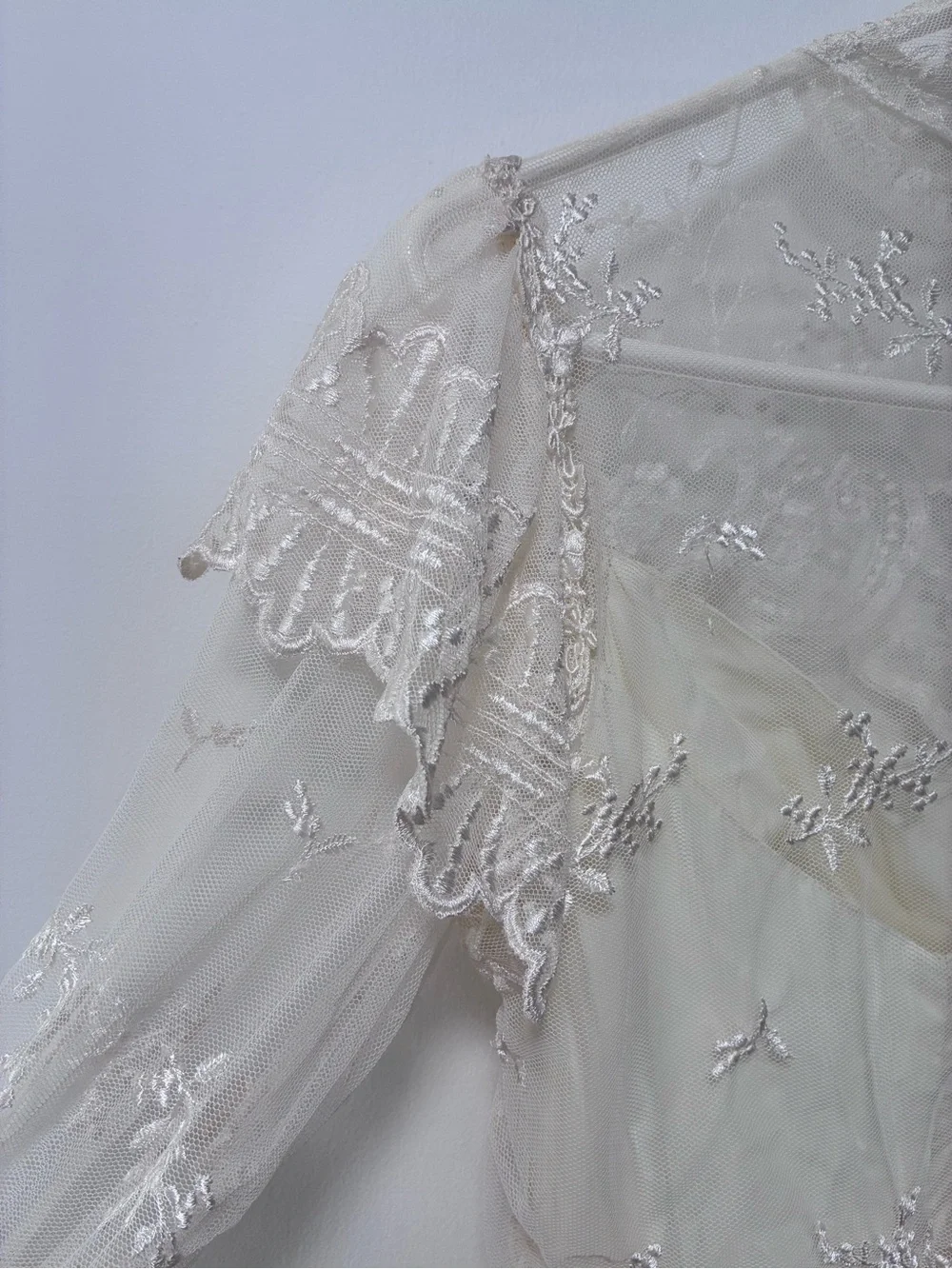 Vintage Alfred Angelo Wedding Dress Ivory Lace Cottagecore Victorian Style